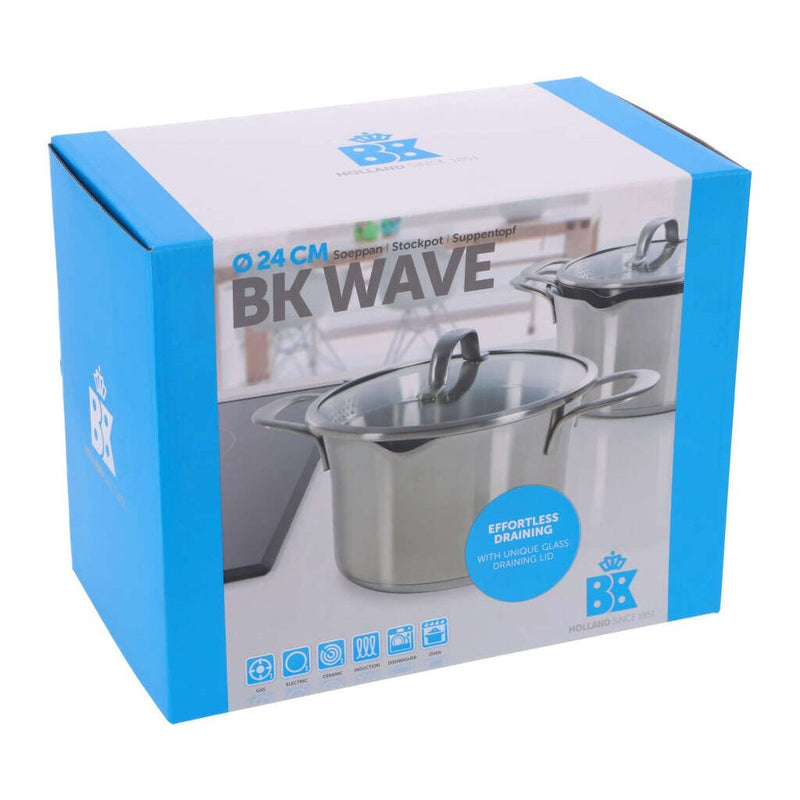 Afbeelding laden in galerijviewer, BK BK Wave Soeppan 24 cm RVS Glas
