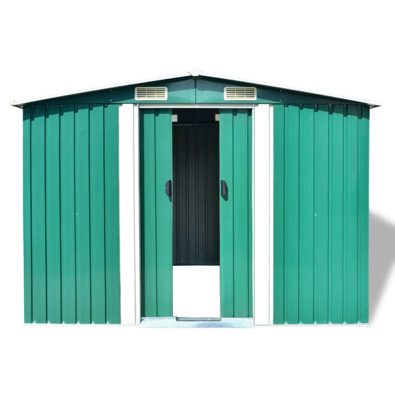 Afbeelding laden in galerijviewer, VidaXL Tuinberging 257x205x178 cm metaal groen
