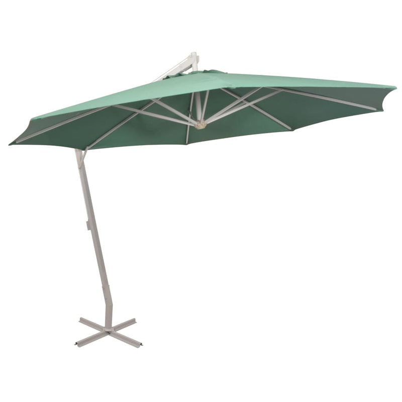 Afbeelding laden in galerijviewer, VidaXL Zweefparasol met aluminium paal 350 cm groen
