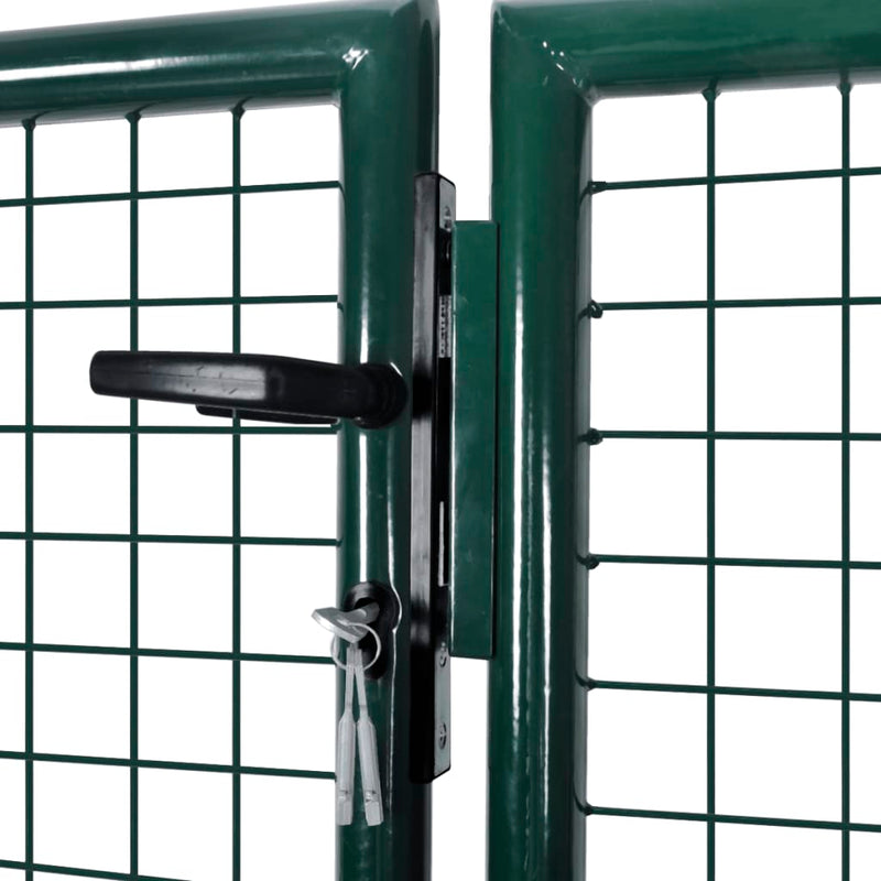 Afbeelding laden in galerijviewer, VidaXL Poort 306x175 cm staal groen
