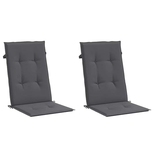 Vidaxl tuinstoelkussens rugleuning 2 st 120x50x2 cm stof antraciet