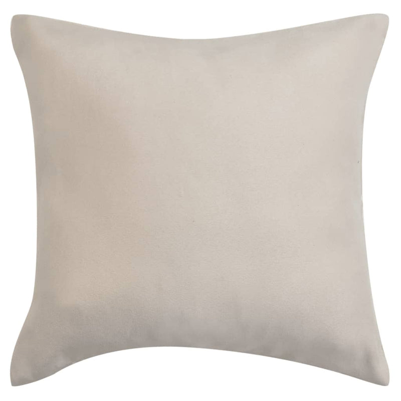Afbeelding laden in galerijviewer, VidaXL Kussenhoezen 4 stuks beige imitatie suède 40x40 cm polyester
