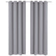 Vidaxl gordijnen met metalen ringen verduisterend 135x175 grijs 2 st
