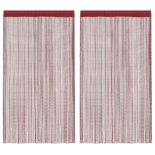 Vidaxl dradengordijnen 100x250 cm wijnrood 2 st