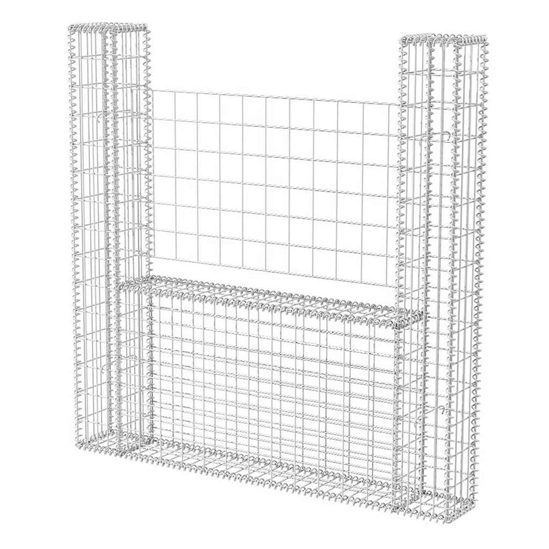 Afbeelding laden in galerijviewer, Vidaxl gabion mand u-vormig 160x20x150 cm staal
