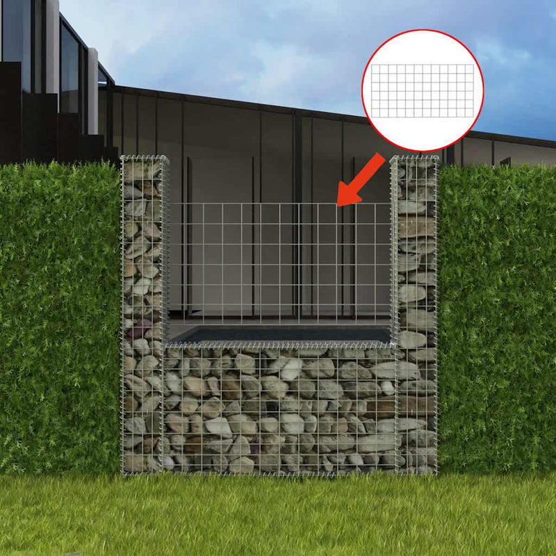 Afbeelding laden in galerijviewer, Vidaxl gabion mand u-vormig 160x20x150 cm staal
