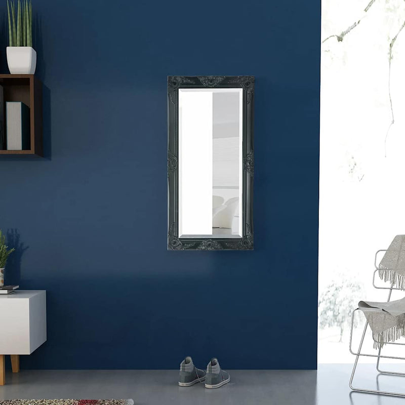 Afbeelding laden in galerijviewer, Vidaxl wandspiegel barok 100 x 50 cm zwart
