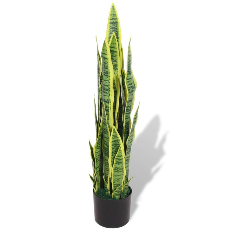 Afbeelding laden in galerijviewer, Vidaxl kunst sanseveria plant met pot 90 cm groen
