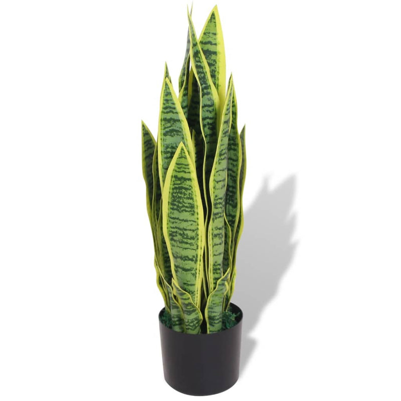 Afbeelding laden in galerijviewer, Vidaxl kunst sanseveria plant met pot 65 cm groen

