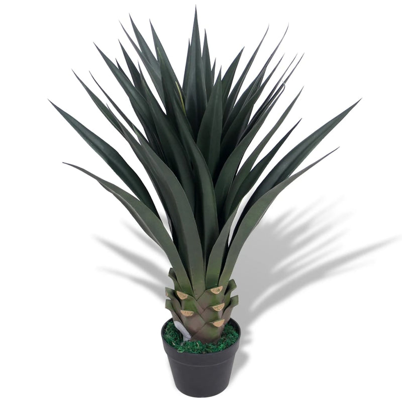 Afbeelding laden in galerijviewer, Vidaxl kunst yucca plant met pot 85 cm groen
