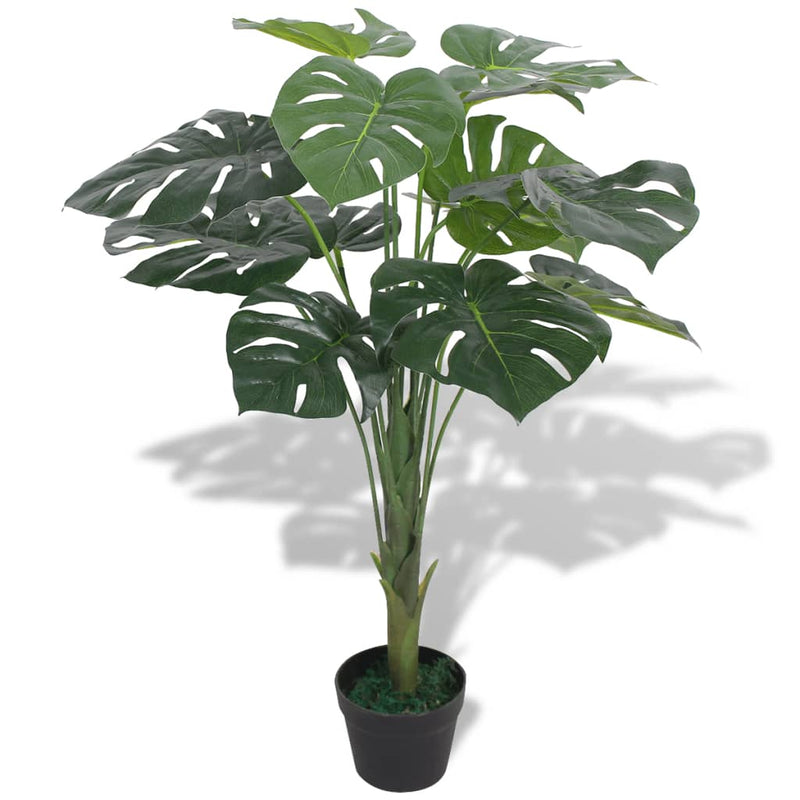 Afbeelding laden in galerijviewer, Vidaxl kunst monstera plant met pot 70 cm groen
