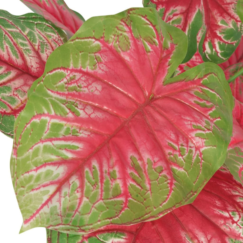 Afbeelding laden in galerijviewer, Vidaxl kunstplant caladium met pot 85 cm groen en rood
