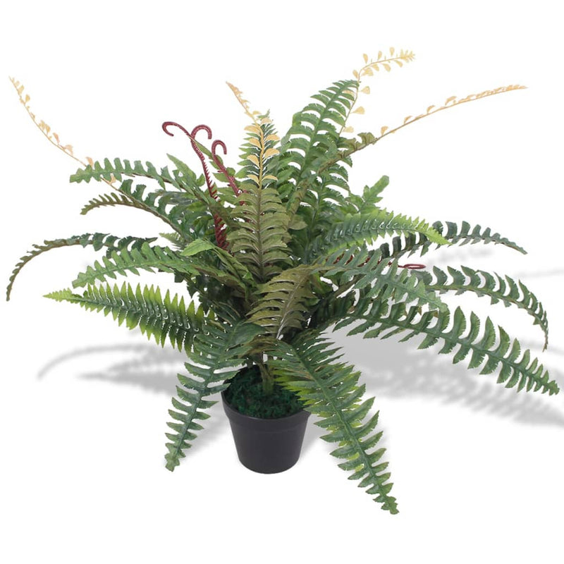 Afbeelding laden in galerijviewer, Vidaxl kunst varen plant met pot 60 cm groen
