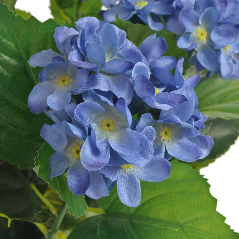 Afbeelding laden in galerijviewer, Vidaxl kunst hortensia plant met pot 60 cm blauw

