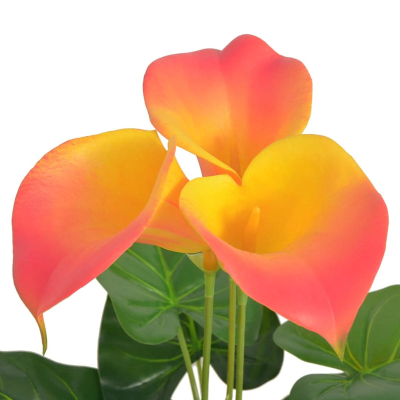 Afbeelding laden in galerijviewer, Vidaxl kunst calla lelie plant met pot 45 cm rood en geel
