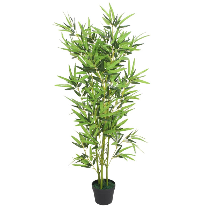 Afbeelding laden in galerijviewer, Vidaxl kunstplant met pot bamboe 120 cm groen
