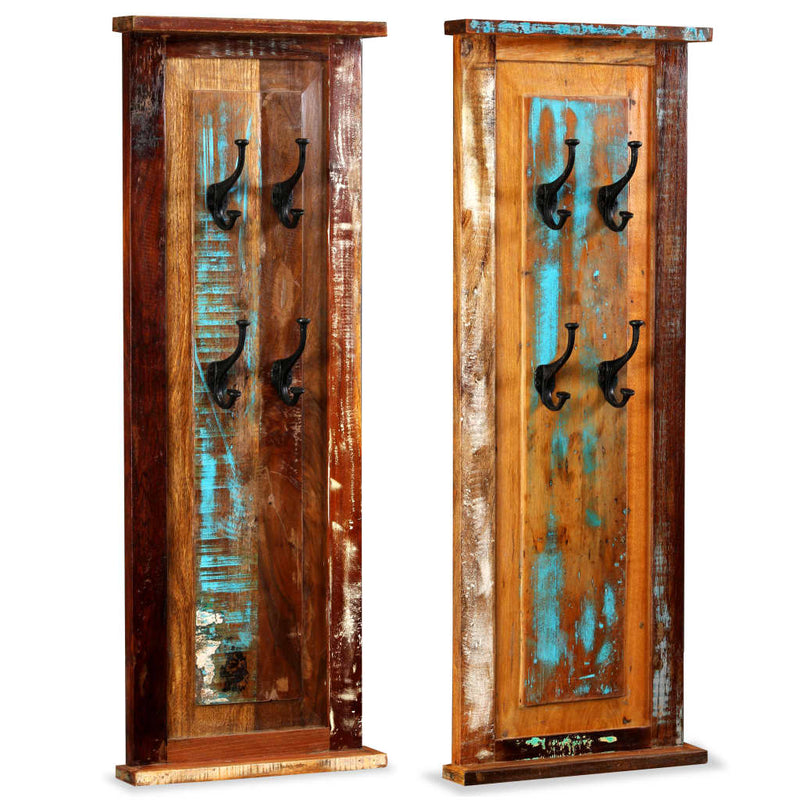 Afbeelding laden in galerijviewer, Vidaxl kapstokken 2 st 38x100 cm massief gerecycled hout
