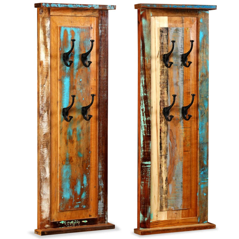 Afbeelding laden in galerijviewer, Vidaxl kapstokken 2 st 38x100 cm massief gerecycled hout
