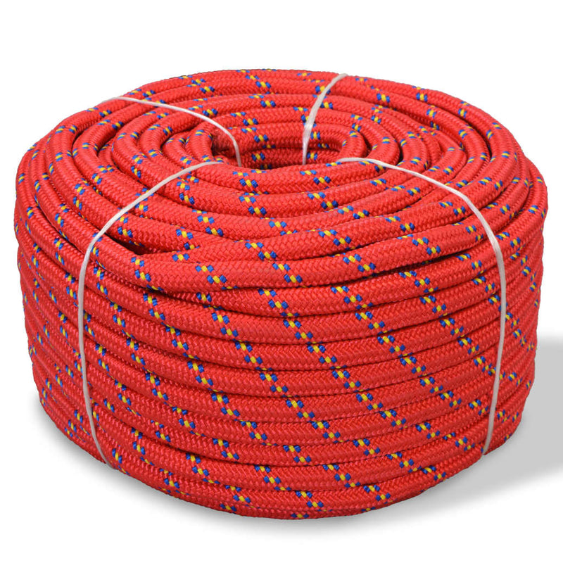 Afbeelding laden in galerijviewer, Vidaxl boot touw 6 mm 100 m polypropyleen rood
