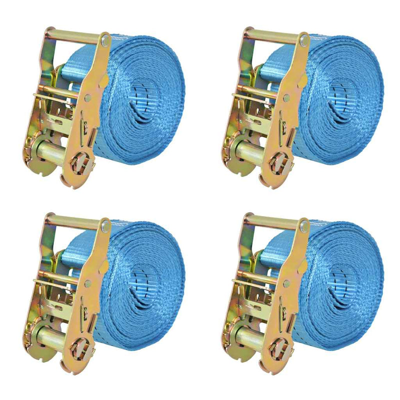 Afbeelding laden in galerijviewer, Vidaxl spanbanden 2 ton 6mx38mm blauw 4 st
