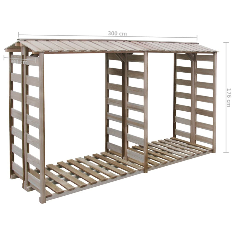 Afbeelding laden in galerijviewer, VidaXL Haardhoutopslag 300x90x176 cm geïmpregneerd grenenhout
