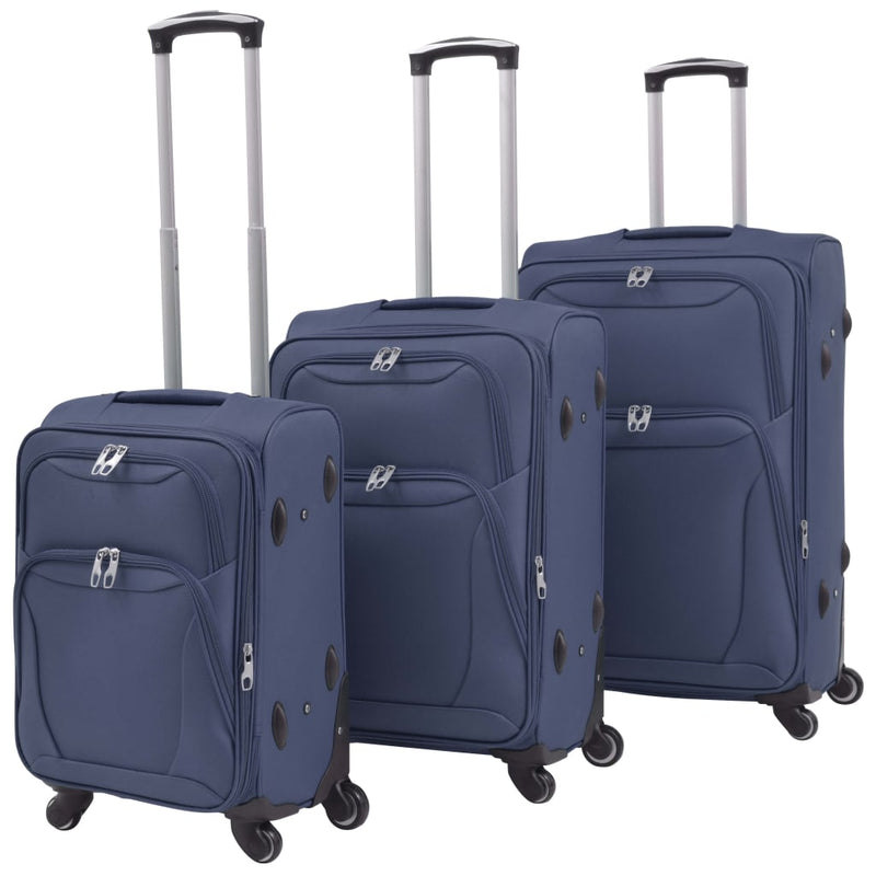 Afbeelding laden in galerijviewer, Vidaxl trolleyset marineblauw 3-delig
