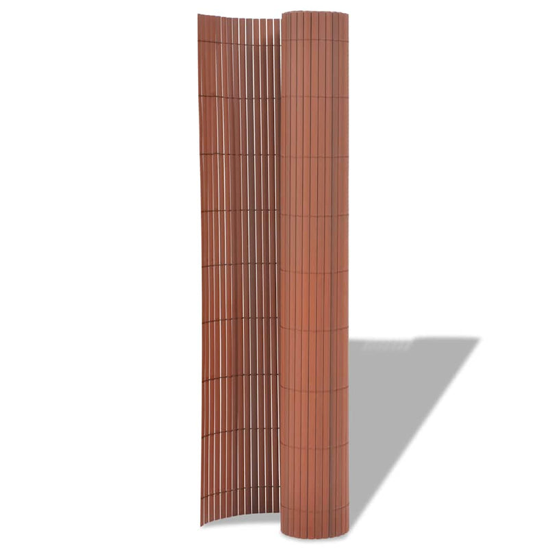 Afbeelding laden in galerijviewer, Vidaxl tuinhek bruin 150 x 300 cm pvc
