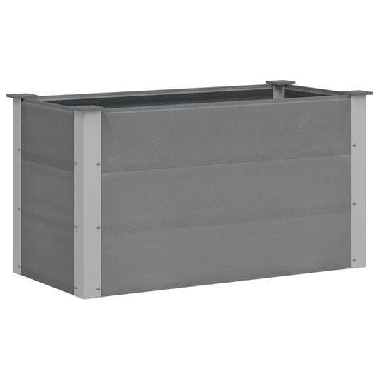 Vidaxl plantenbak verhoogd 100x50x54 cm hkc grijs