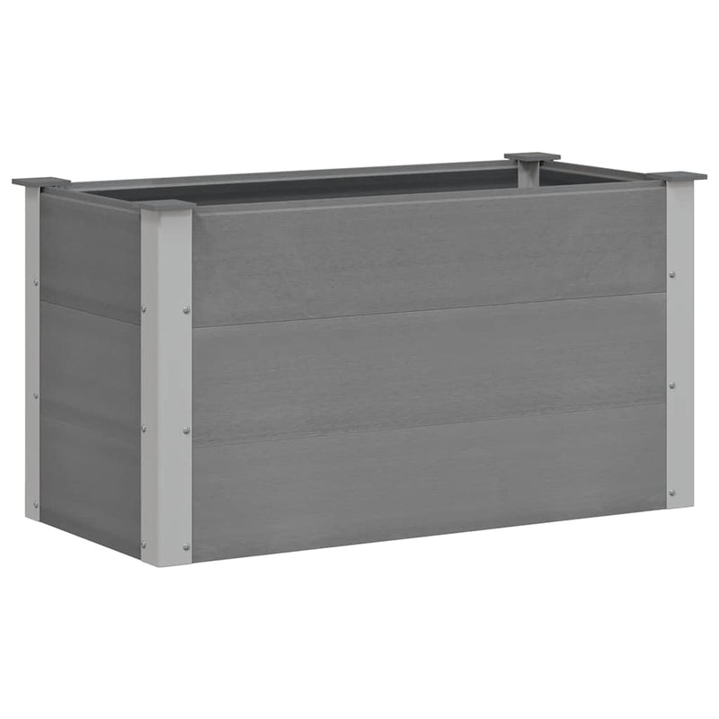 Afbeelding laden in galerijviewer, Vidaxl plantenbak verhoogd 100x50x54 cm hkc grijs

