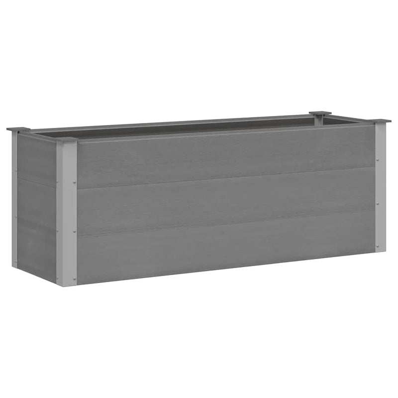 Afbeelding laden in galerijviewer, Vidaxl plantenbak verhoogd 150x50x54 cm hkc grijs
