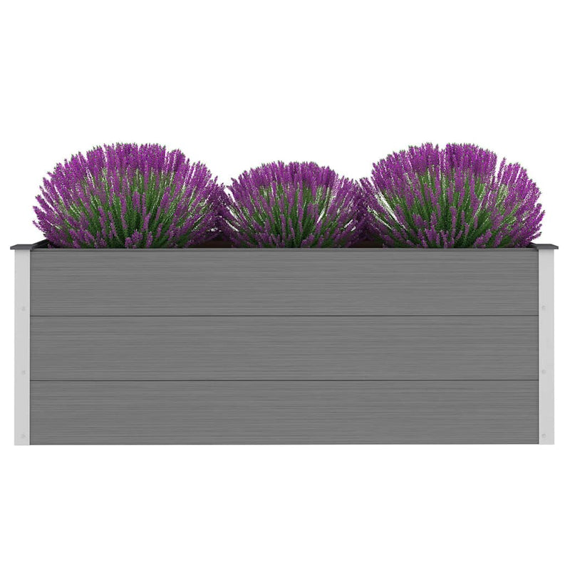 Afbeelding laden in galerijviewer, Vidaxl plantenbak verhoogd 150x50x54 cm hkc grijs
