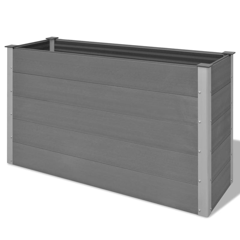 Afbeelding laden in galerijviewer, VidaXL Plantenbak verhoogd 150x50x91 cm HKC grijs

