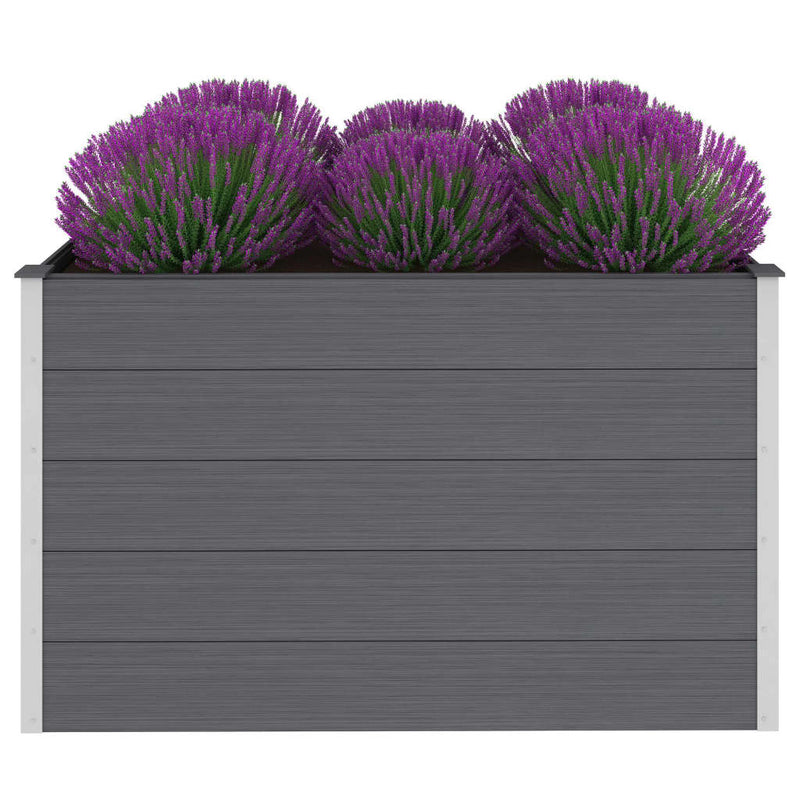 Afbeelding laden in galerijviewer, VidaXL Plantenbak verhoogd 150x100x91 cm HKC grijs
