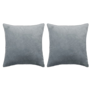 VidaXL 2-delige Sierkussenset 45x45 cm stof grijs