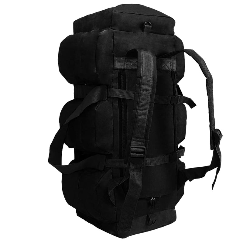 Afbeelding laden in galerijviewer, Vidaxl plunjezak 3-in-1 legerstijl 45 l zwart
