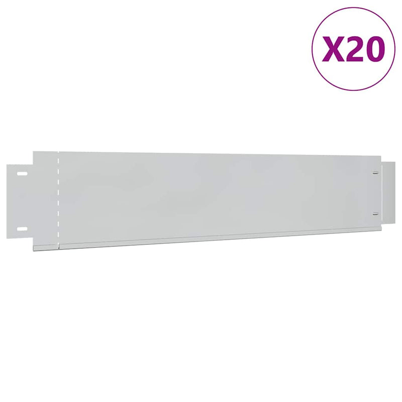 Afbeelding laden in galerijviewer, Vidaxl grasboorden 20 st 100x20 cm gegalvaniseerd staal
