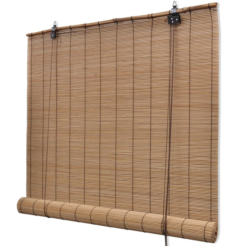 Afbeelding laden in galerijviewer, Vidaxl rolgordijn 100x220 cm bamboe bruin
