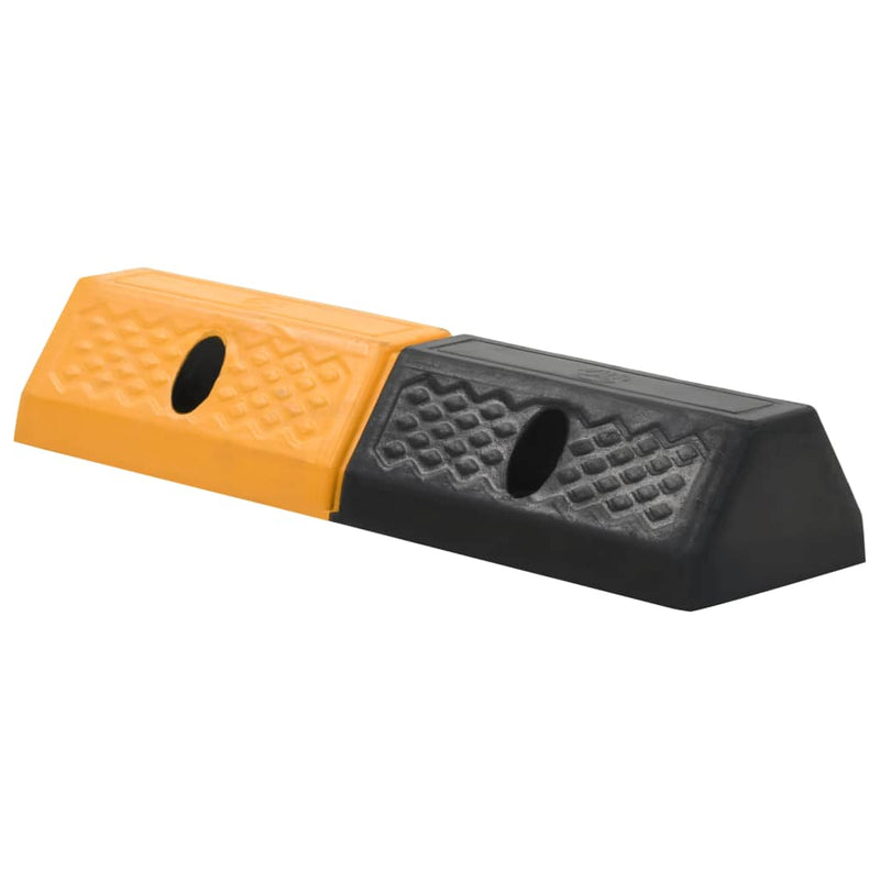 Afbeelding laden in galerijviewer, Vidaxl parkeerblokken 49x15x9 cm rubber 2 st
