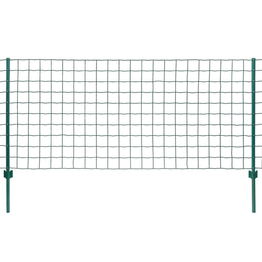 Vidaxl euro hek 20x0,8 m staal groen