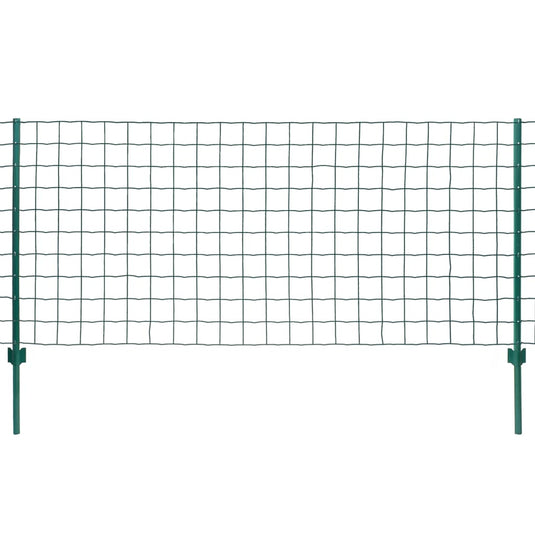 Vidaxl euro hek 20x1,2 m staal groen