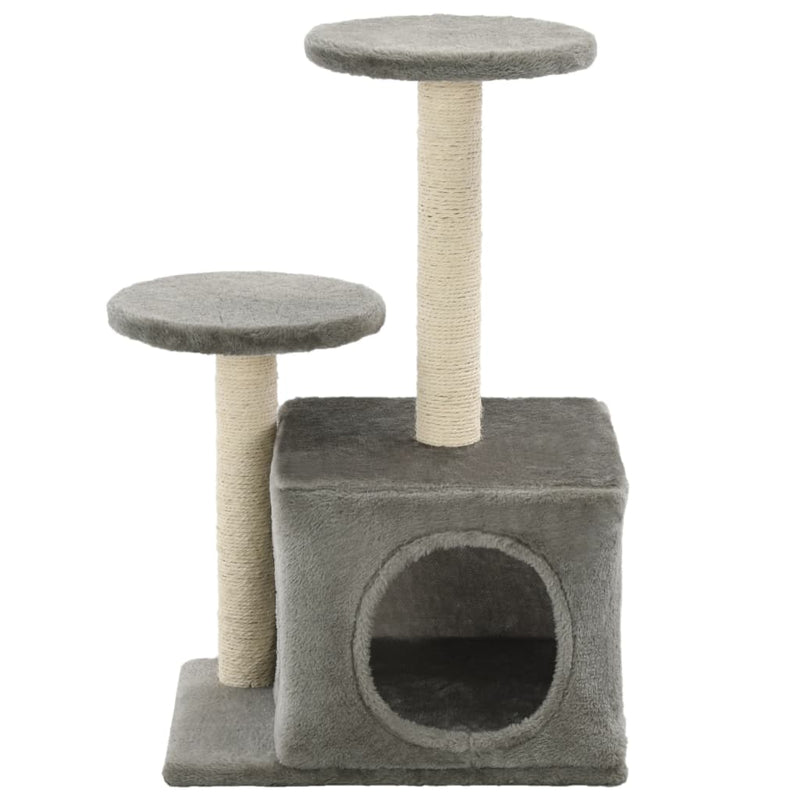 Afbeelding laden in galerijviewer, Vidaxl kattenkrabpaal met sisal krabpalen 60 cm grijs
