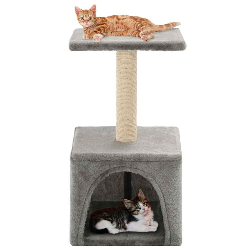 Afbeelding laden in galerijviewer, Vidaxl kattenkrabpaal met sisal krabpaal 55 cm grijs
