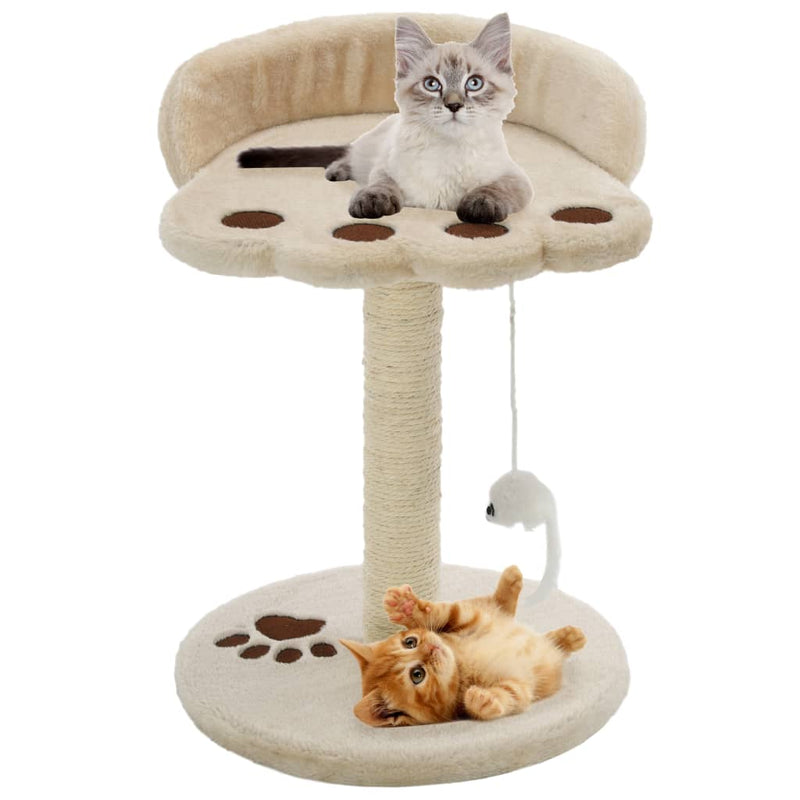 Afbeelding laden in galerijviewer, Vidaxl kattenkrabpaal met sisal krabpaal 40 cm beige en bruin
