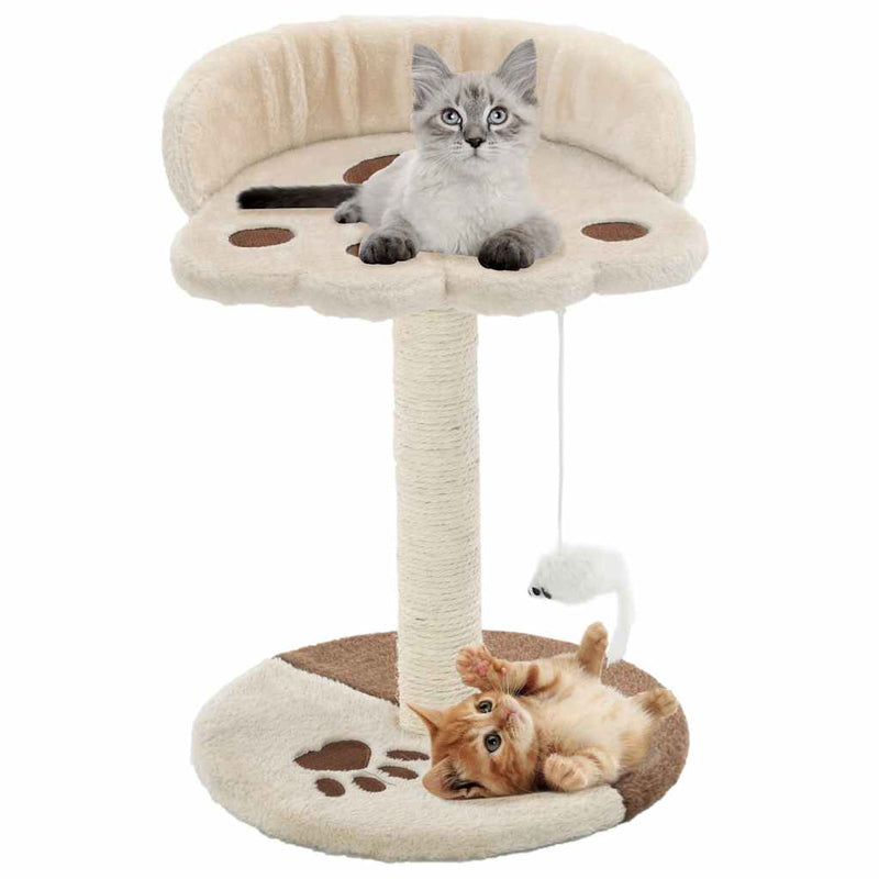 Afbeelding laden in galerijviewer, Vidaxl kattenkrabpaal met sisal krabpaal 40 cm beige en bruin

