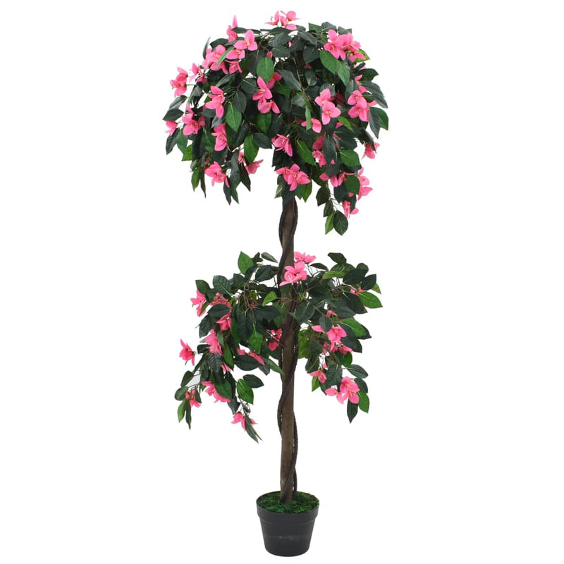 Afbeelding laden in galerijviewer, Vidaxl kunstplant met pot rododendron 155 cm groen en roze
