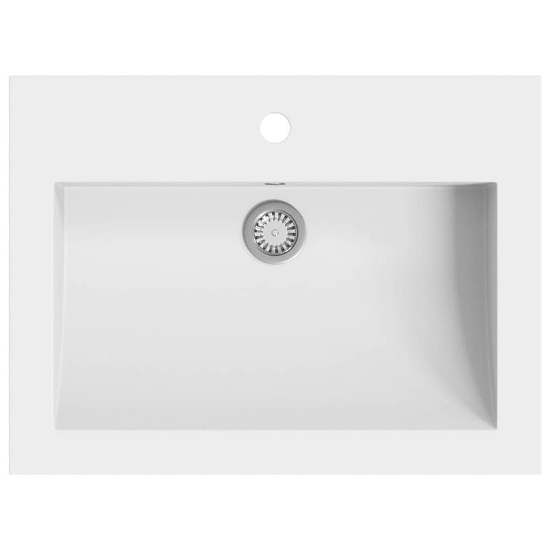 Afbeelding laden in galerijviewer, Vidaxl wasbak 600x450x120 mm graniet wit
