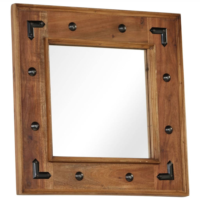 Afbeelding laden in galerijviewer, Vidaxl spiegel 50x50 cm massief acaciahout
