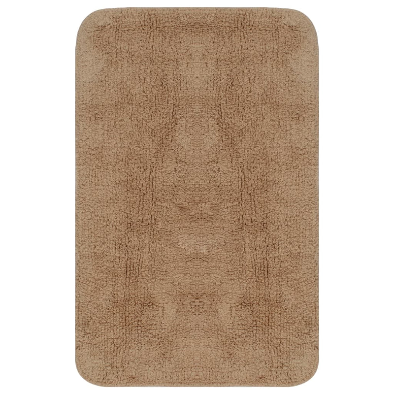 Afbeelding laden in galerijviewer, Vidaxl badmattenset stof beige 3-delig
