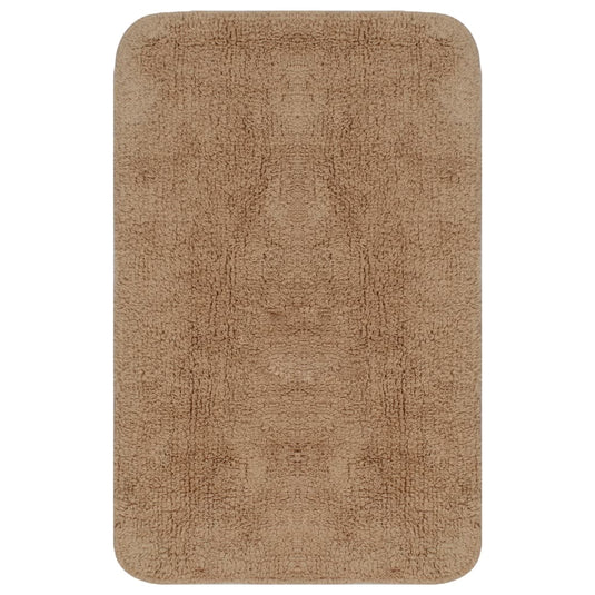Vidaxl badmattenset stof beige 3-delig