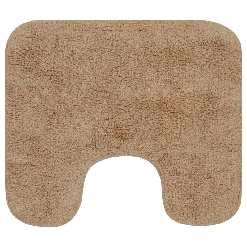 Afbeelding laden in galerijviewer, Vidaxl badmattenset stof beige 3-delig
